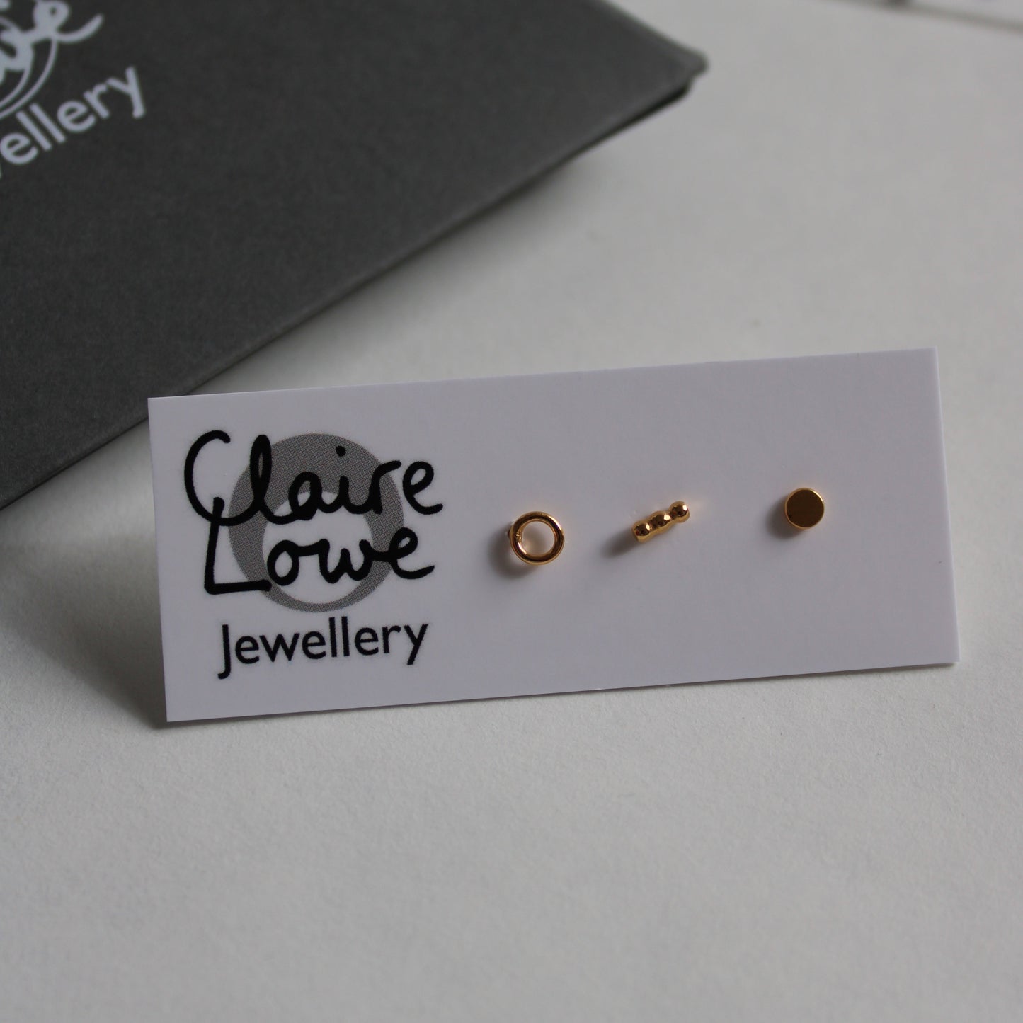 trio earring set gold