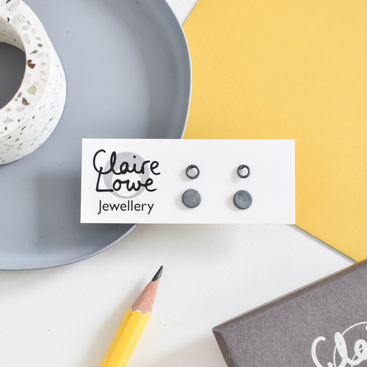Dot and Circle Stud Earring Set