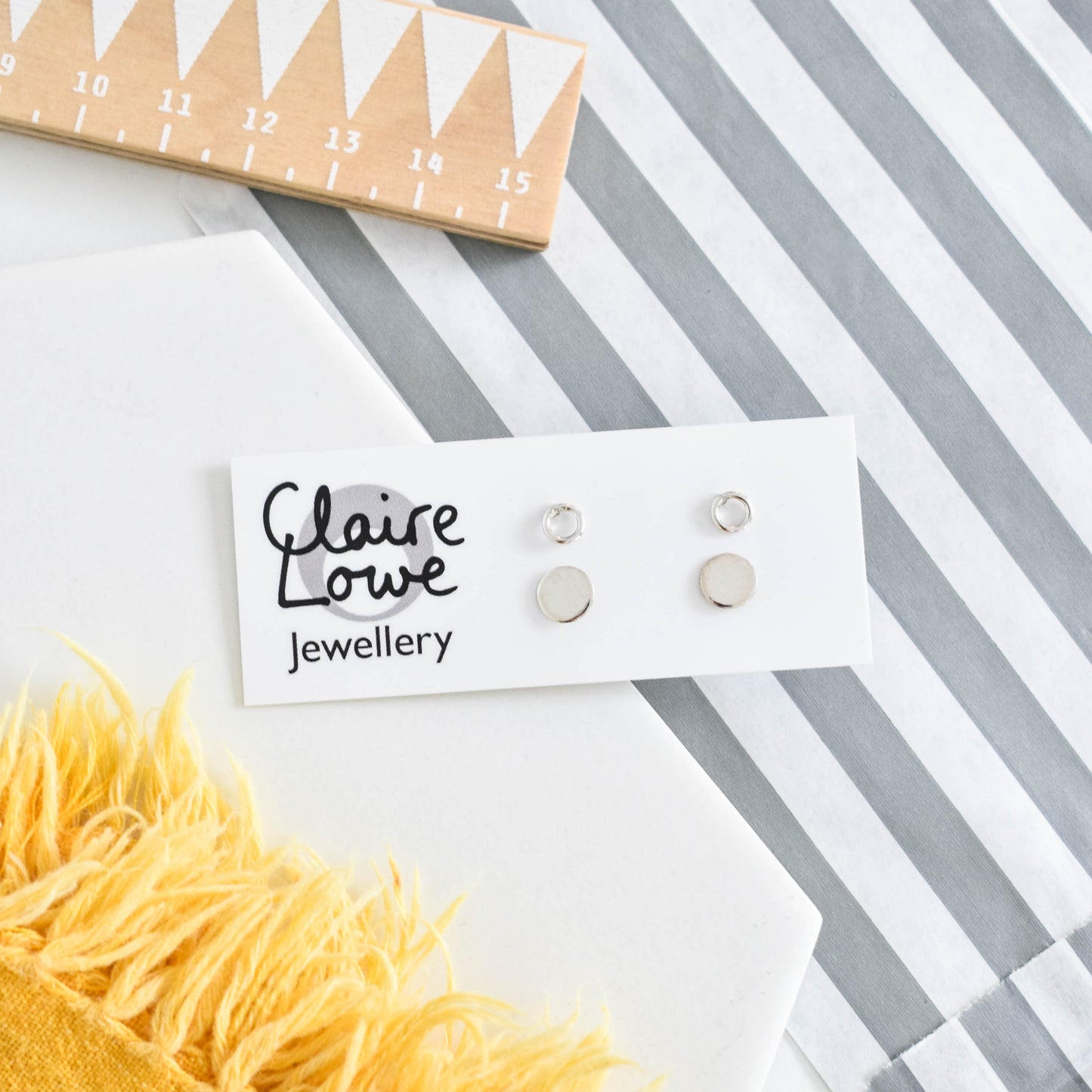 Dot and Circle Stud Earring Set