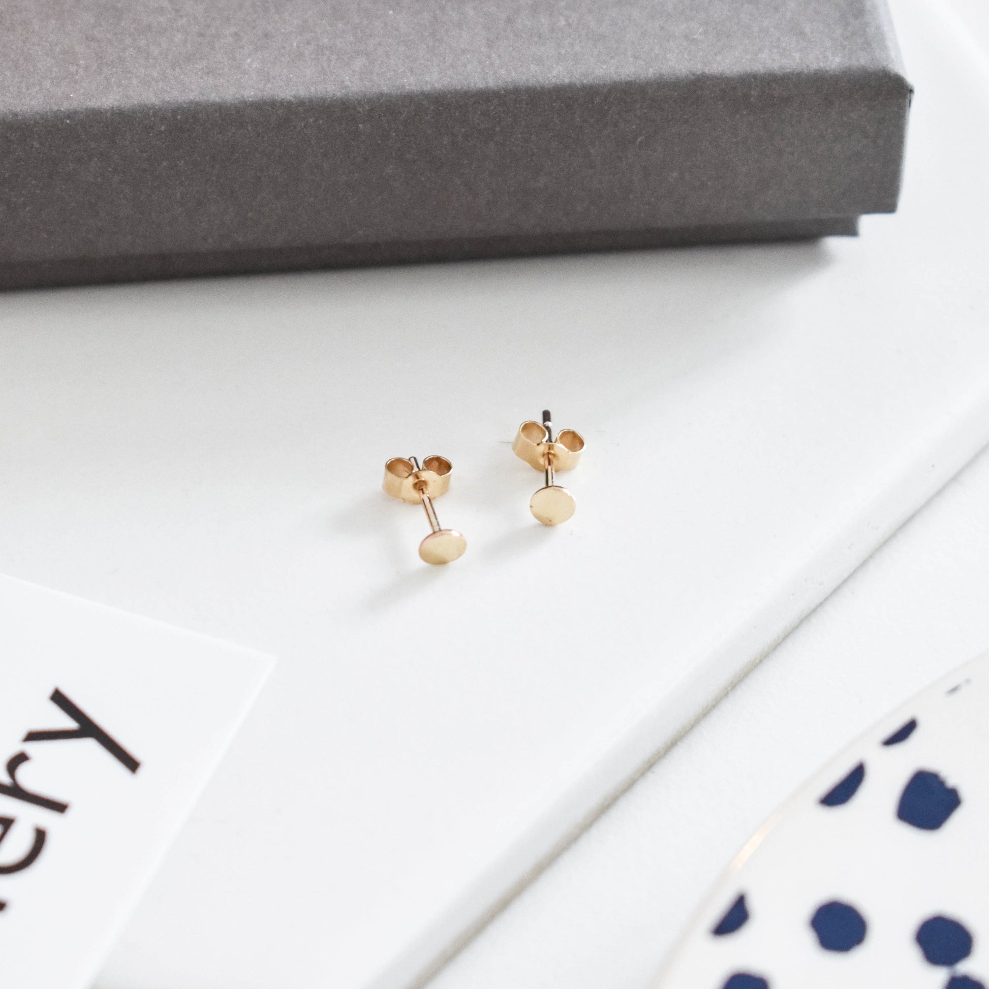 gold dot earrings