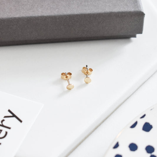 gold dot earrings