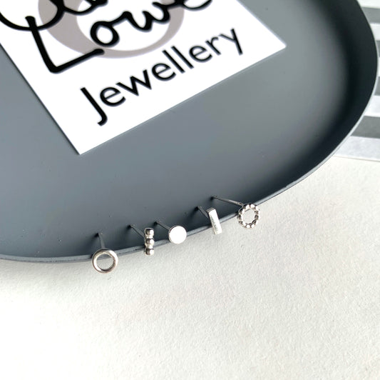 mix and match stud earrings