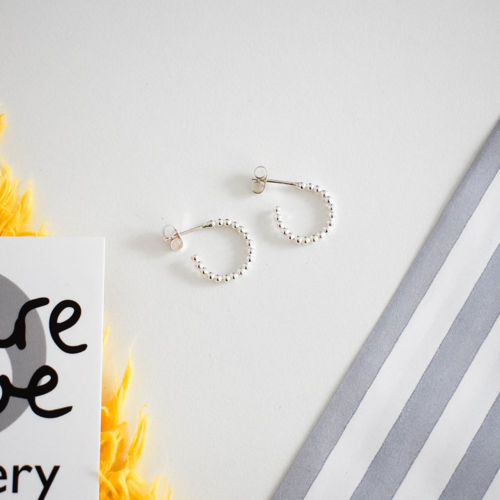 silver dotty hoops