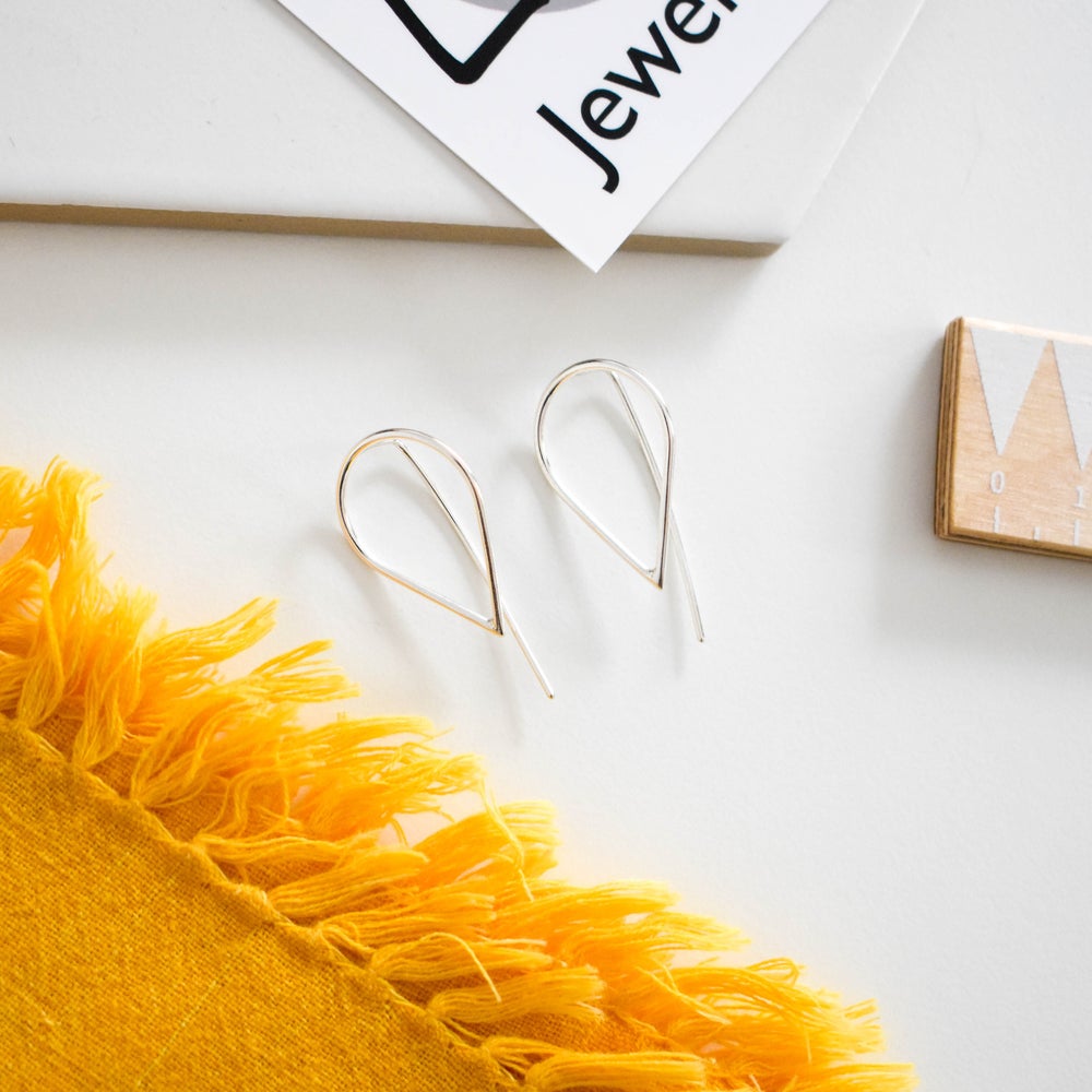 silver threader earrings