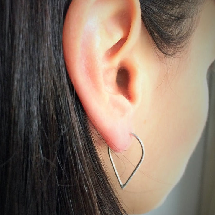 teardrop hoops worn