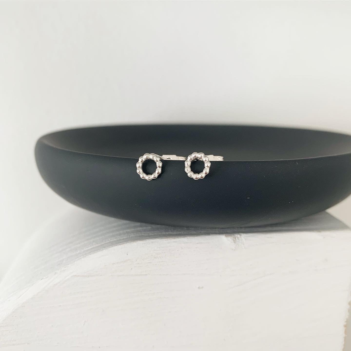 tiny circle stud earrings dotty